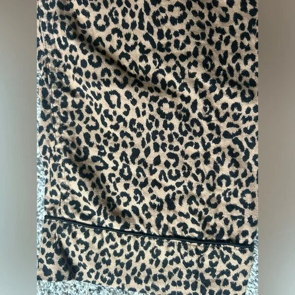 Land’s End 100% cotton cheetah print lounge pants size medium 10-12 - Picture 2 of 9